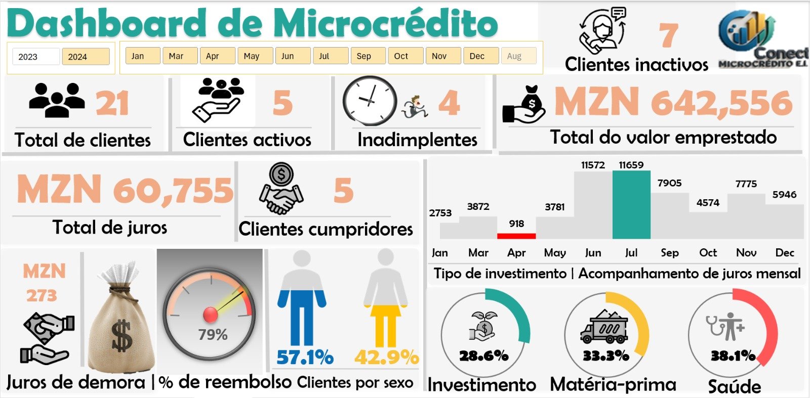 Dashboard Microcrédito